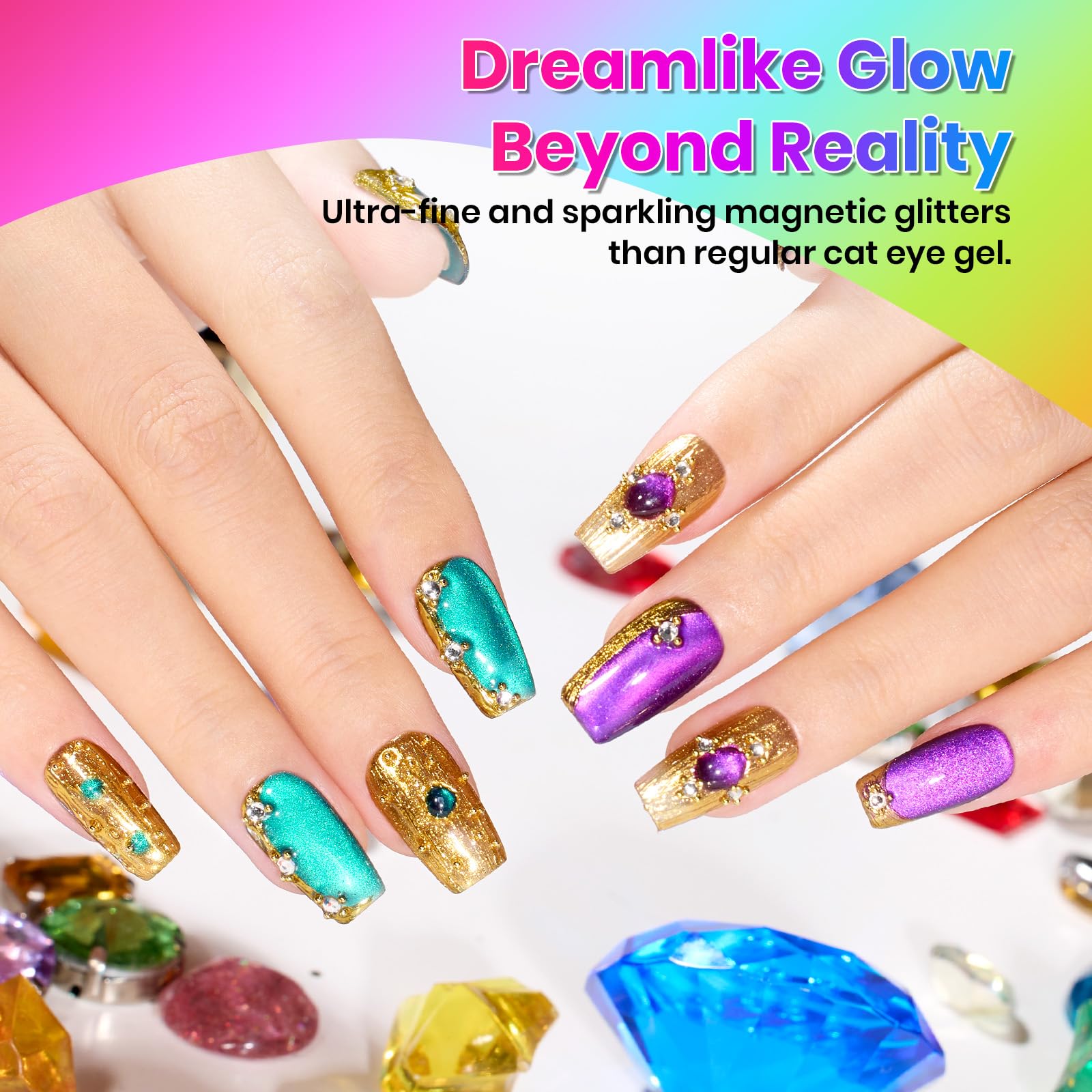 Beetles Fairy Prism Cat Eye Brillance durable sous lumière naturelle et artificielle.