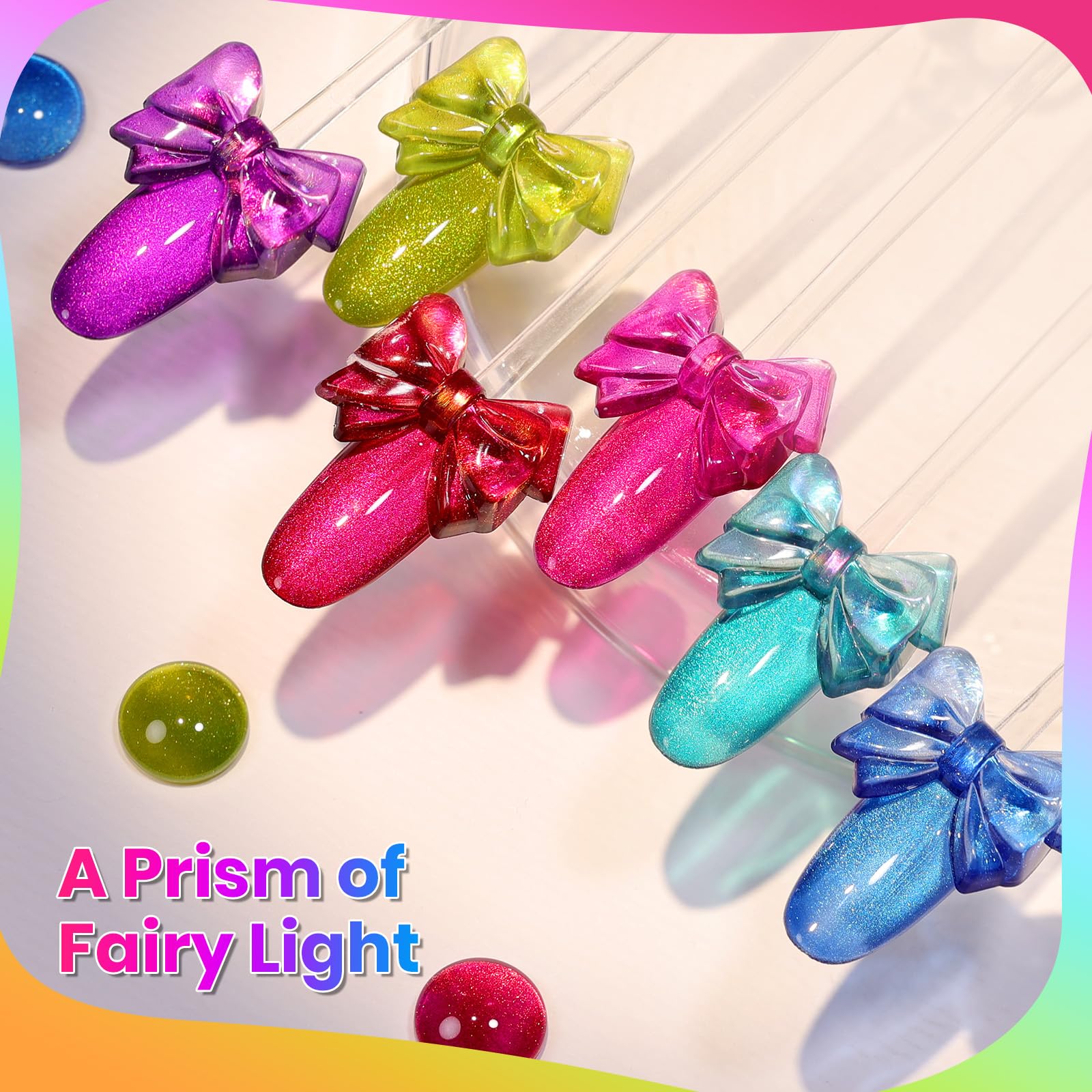 Beetles Fairy Prism Cat Eye Paillettes et reflets pour un style personnalisable.