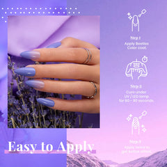 Finition brillante pervenche du Gel Polish Beetles pour une allure naturelle