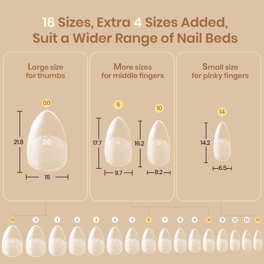Beetles Flat-X avec 16 tailles pré-numérotées pour un ajustement précis.