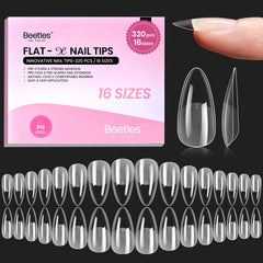Beetles Flat-X Amande – emballage avec embouts plats faciles à appliquer.