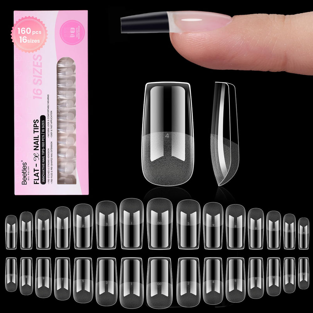 Beetles Flat-X ensemble 160 pièces pour tous formats d’ongles.