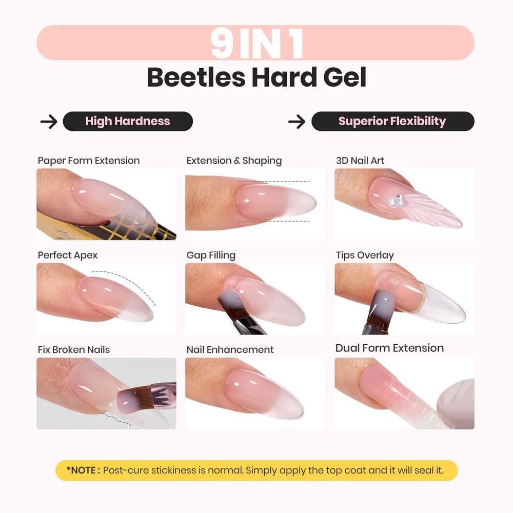 Beetles formes d’ongles: 100 pièces pour préparation rapide.
