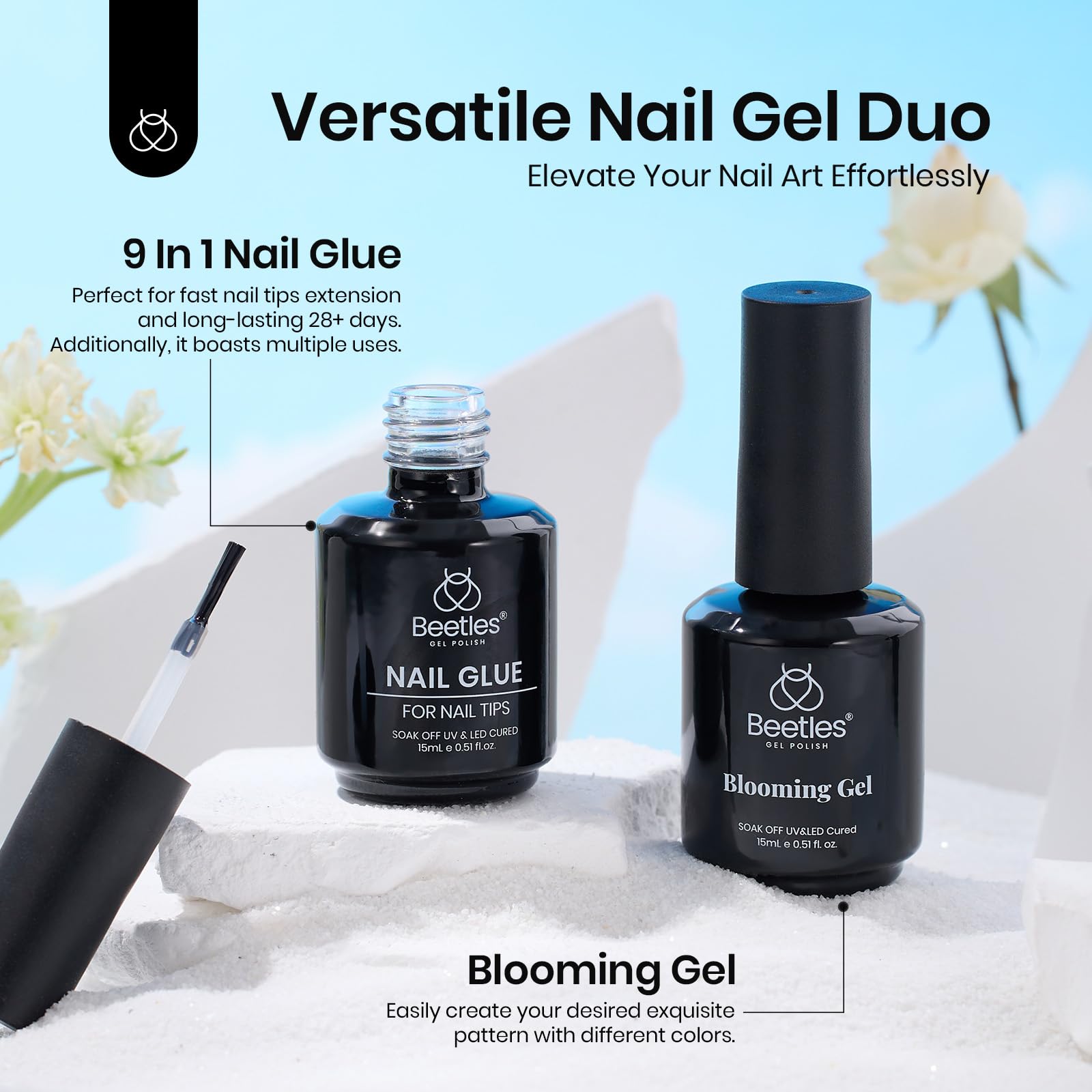 Beetles Formule Douce Art Ongulaire, idéale pour ongles sensibles.