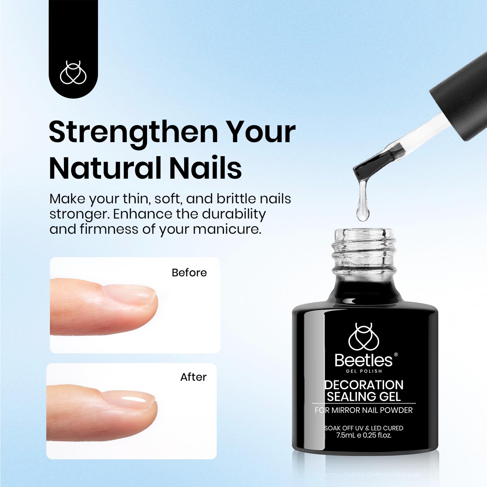 Beetles formule douce: soin des ongles, faible odeur et sécurité accrue.