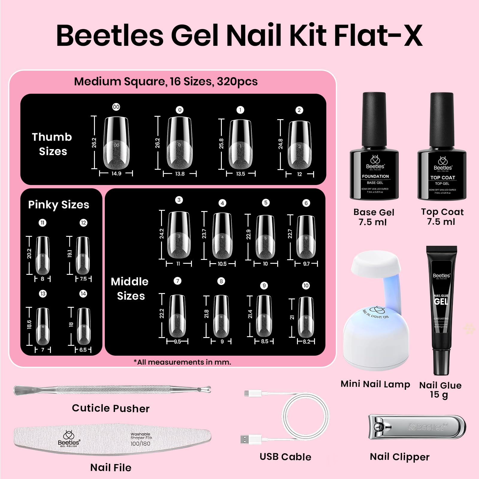 Gel colle Beetles 3-en-1 pour fixer tips et strass