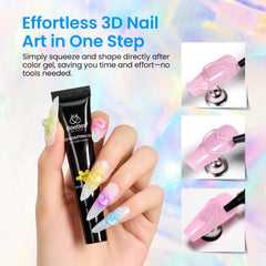 Beetles Gel 3D 6 couleurs ongles, palette polyvalente