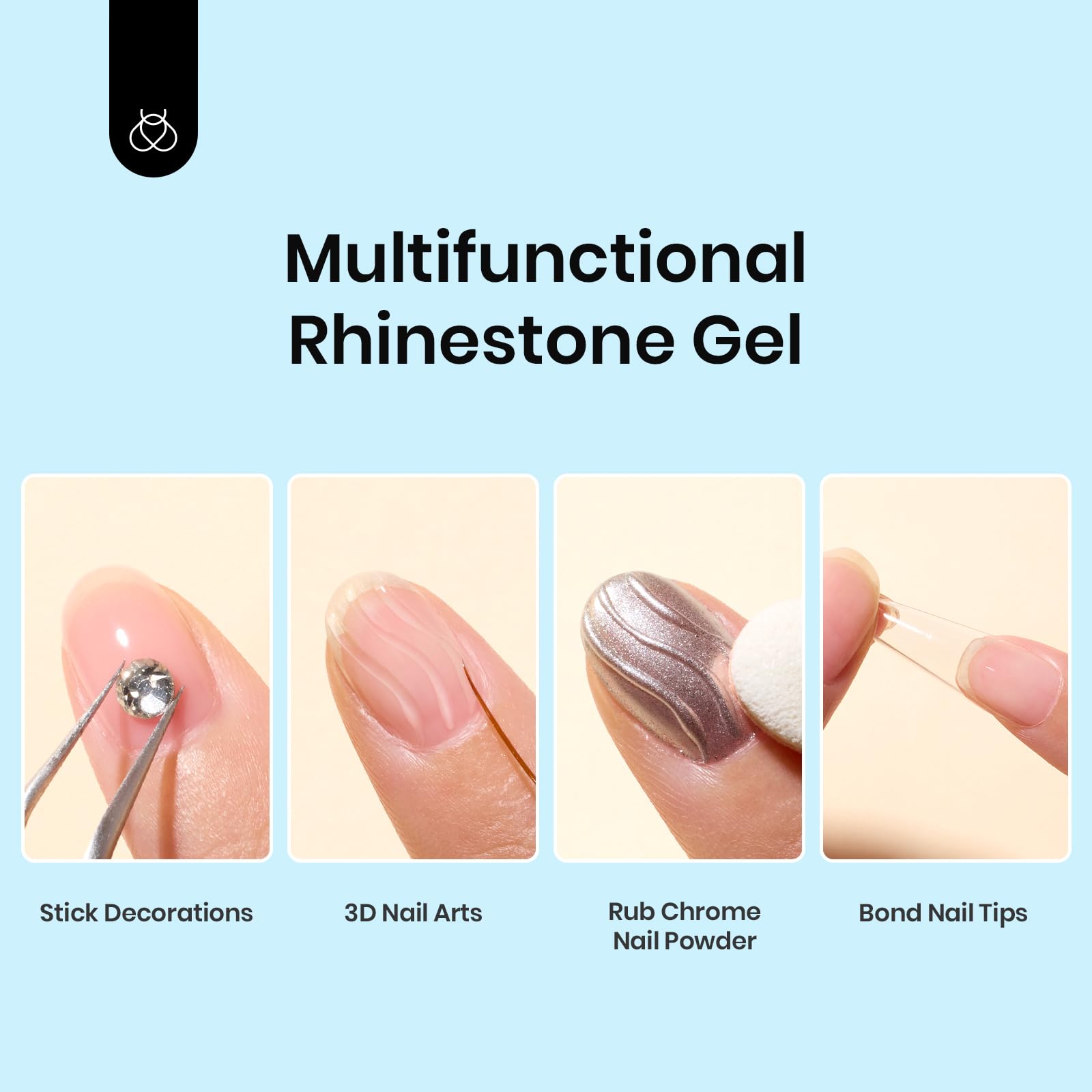 Beetles Gel, utilisation sans pinceau pour une pose précise.