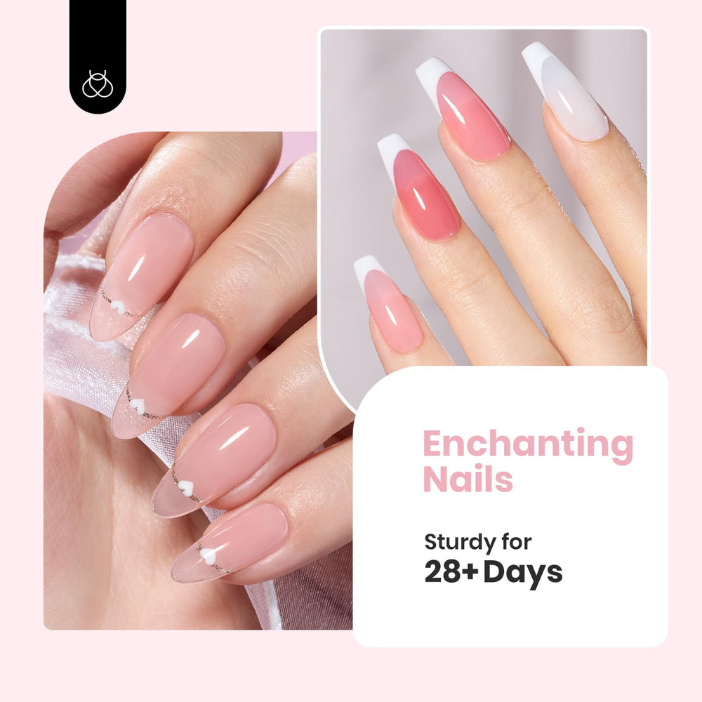 Beetles Gel Base Builder rose frais pour les retouches maison.