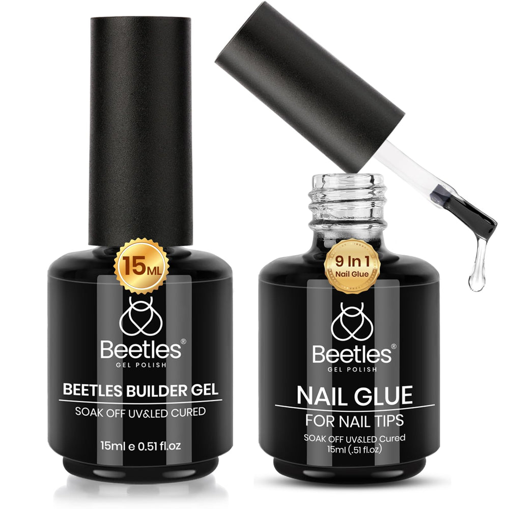 Beetles Gel Builder 8-en-1, gel transparent pour ongles solides et lisses