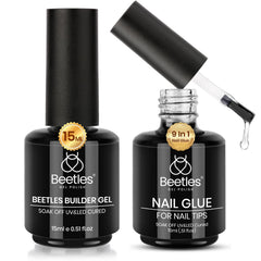 Beetles Gel Builder 8-en-1, gel transparent pour ongles solides et lisses