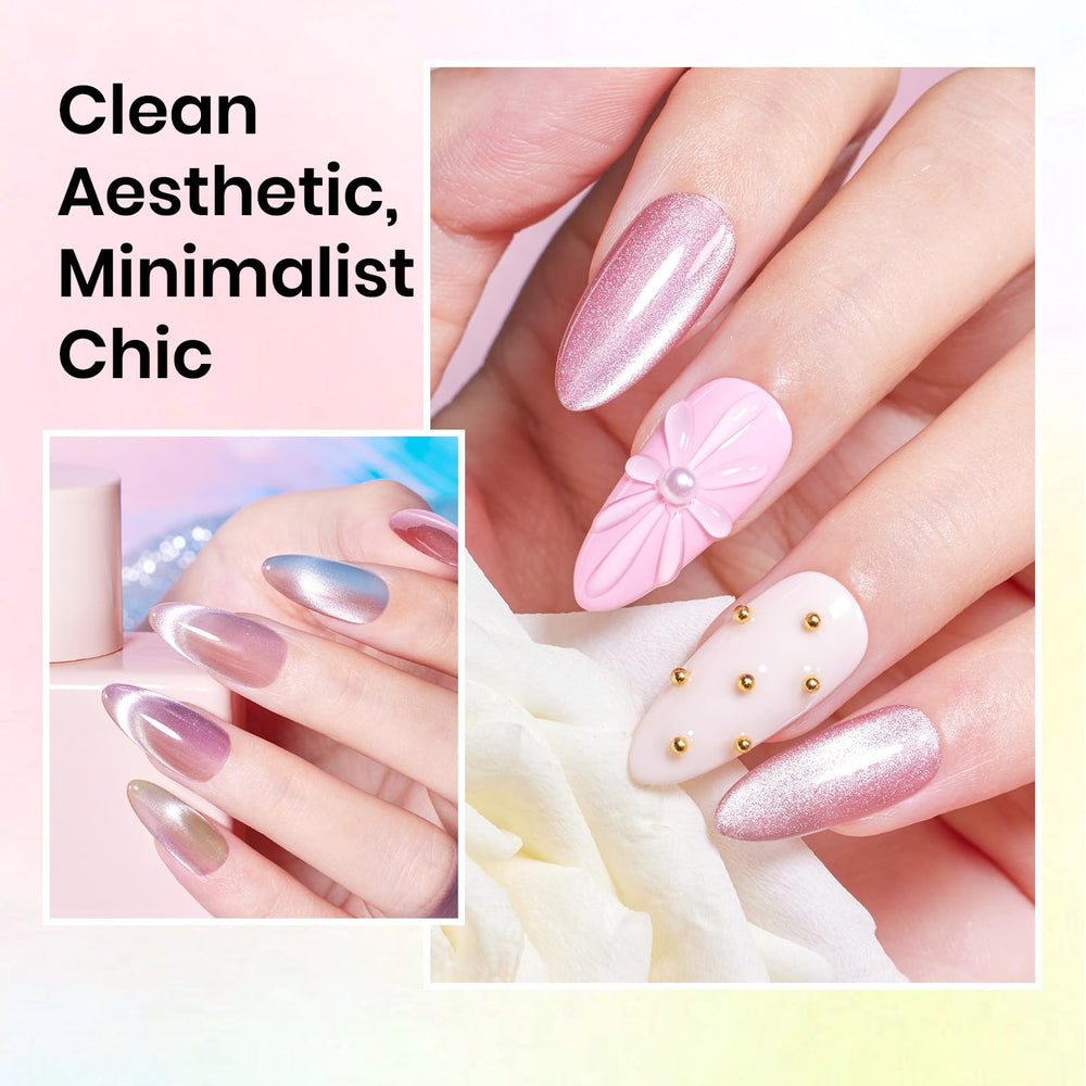 Beetles Gel Polish Cat Eye bleu pastel translucide pour une touche fraîche