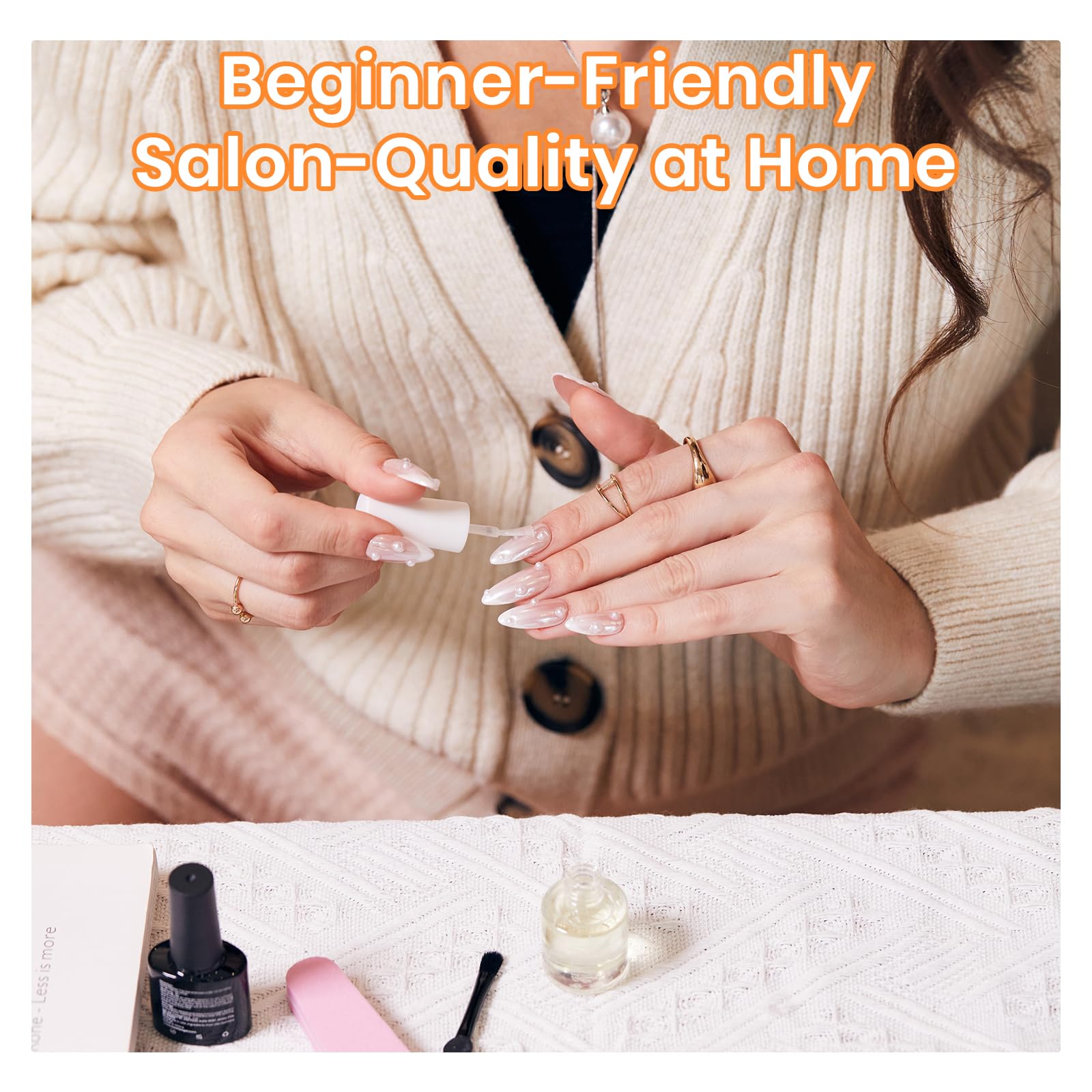 Beetles Gel Colle Ongles – ajustements possibles avant cuisson, idéal pour débutants.