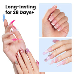 Beetles Gel Colle Ongles Finition Lisse Sans Bulles: rendu naturel.