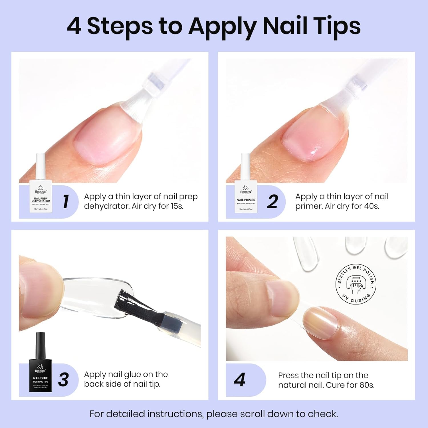 Beetles Gel: kit 9 en 1 pour extensions et ongles press-on.