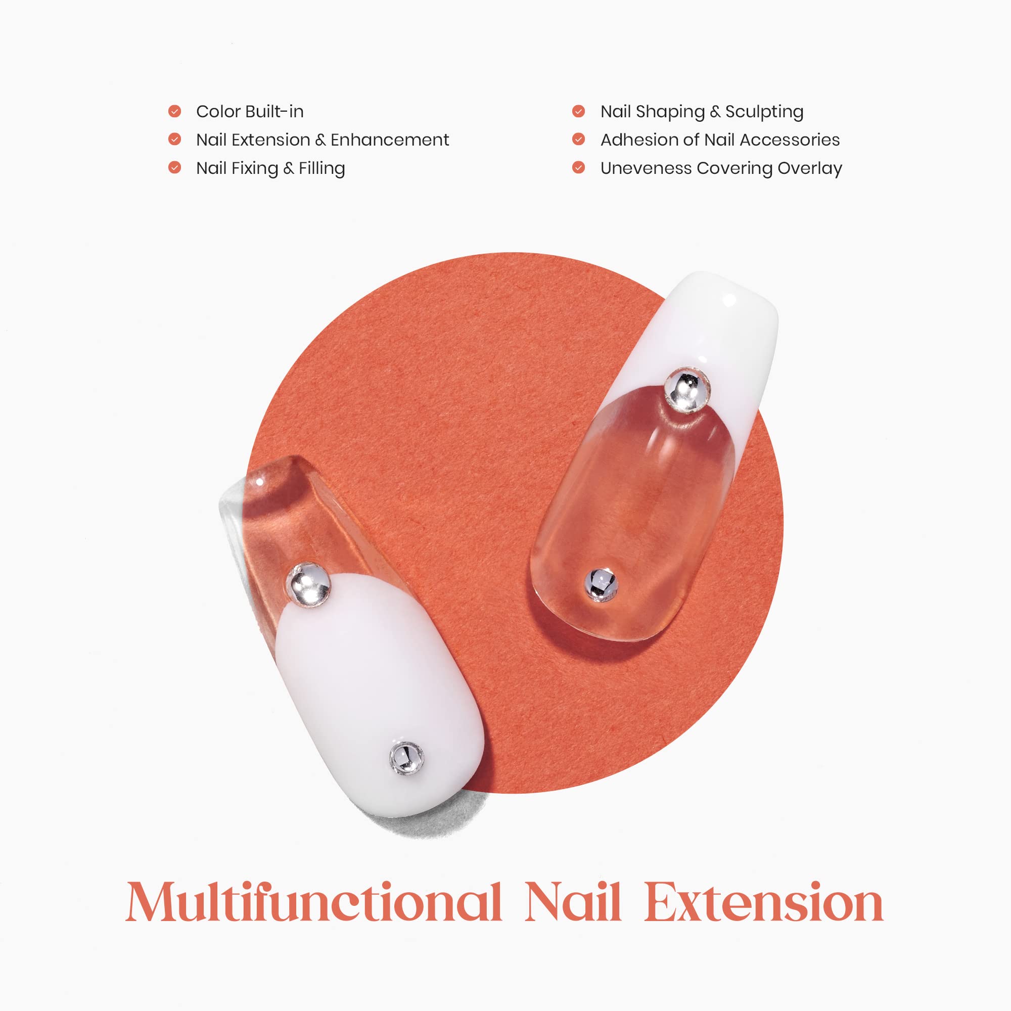 Beetles Gel Extension, application précise du gel pour un résultat lisse.