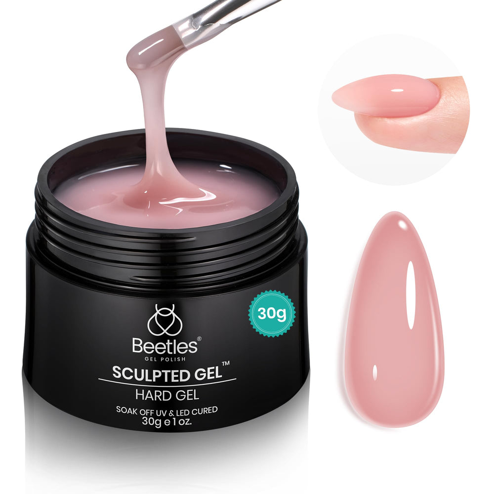 Beetles Gel Hard Rose Dusk, bouteille 1 oz, base durable et élégante.