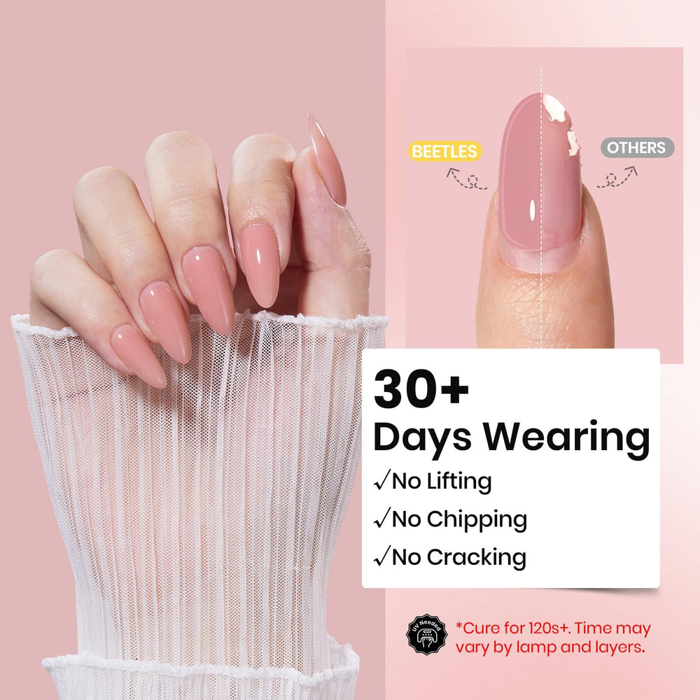 Beetles Gel Hard Rose Dusk, design 3D pour détails créatifs.