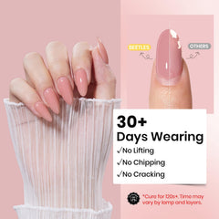 Beetles Gel Hard Rose Dusk, design 3D pour détails créatifs.