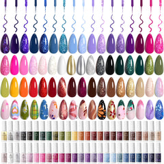 Beetles Gel Liner ensemble de 50 couleurs pour des ongles variés