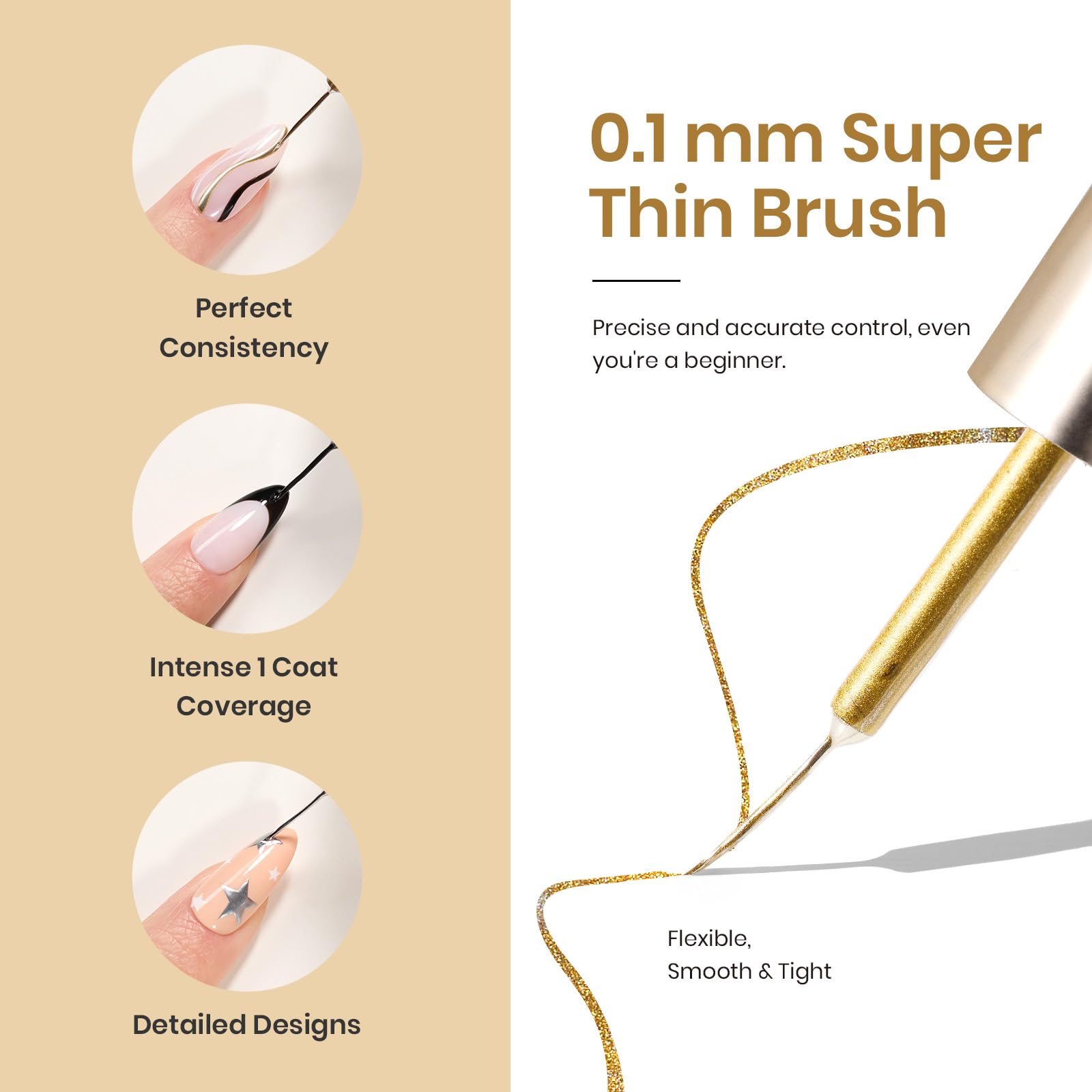 Beetles Gel Liner Ongles Français – base parfaite pour une manucure élégante