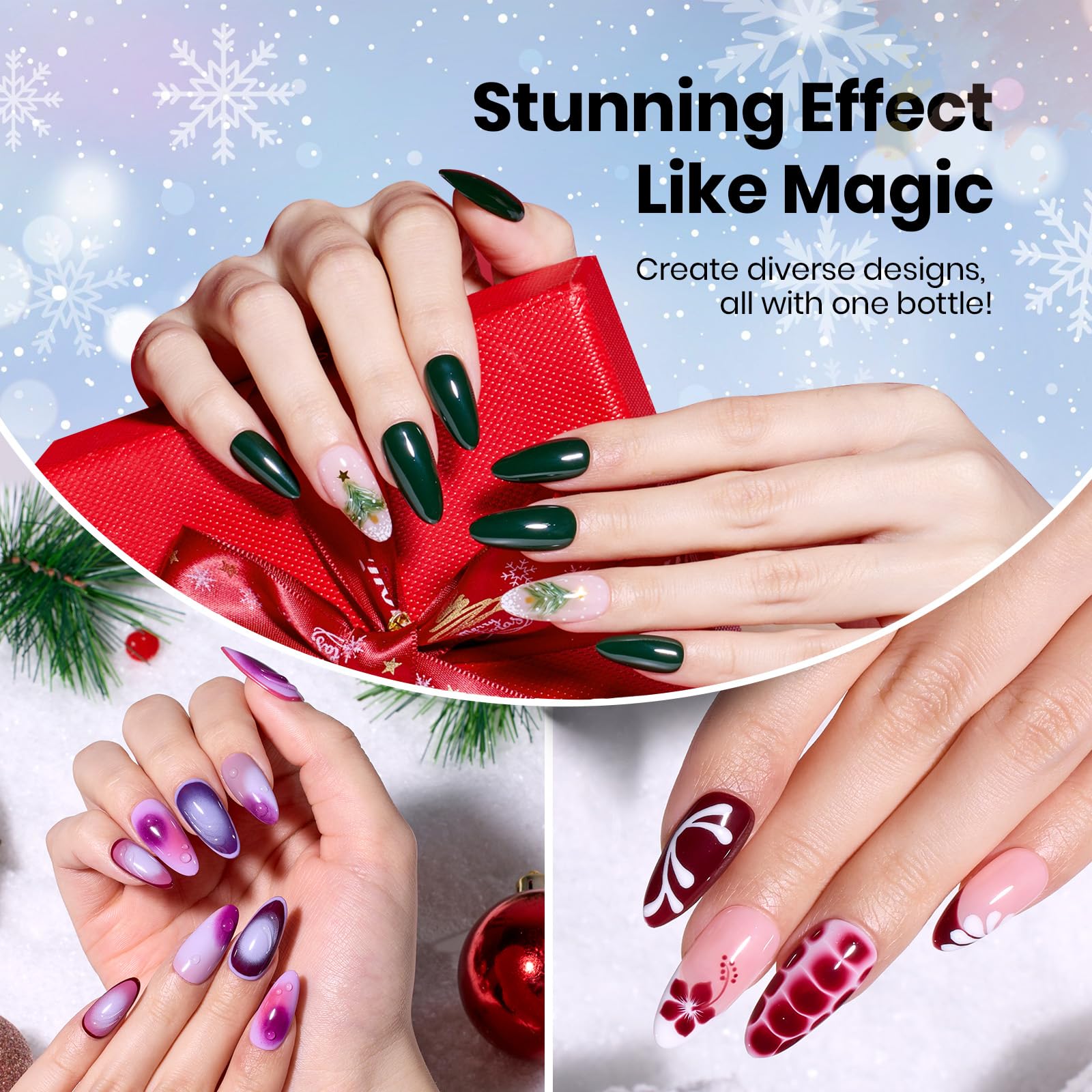 Beetles Gel Blooming permet des designs marbrés élégants sur les ongles.