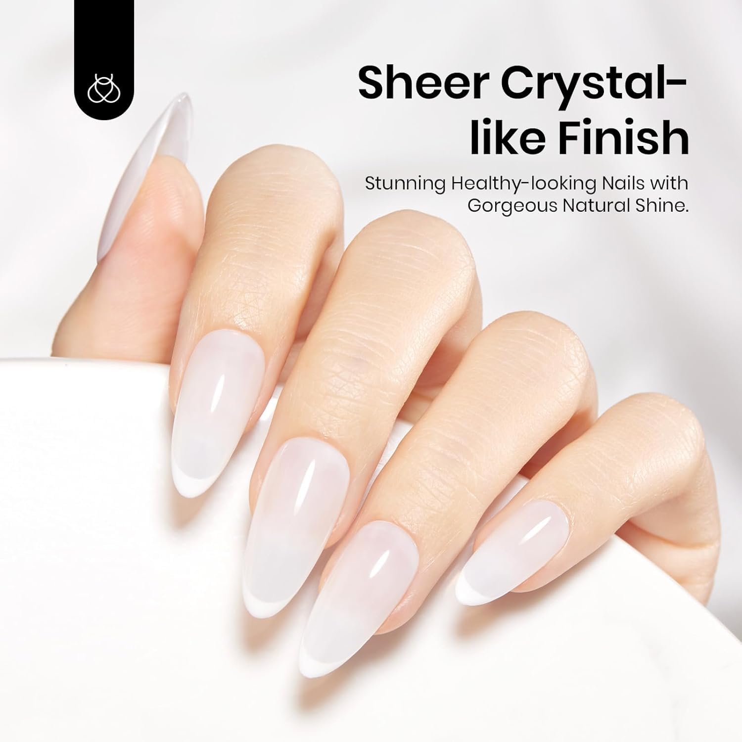 Beetles Gel Milky White avec couche supérieure sans essuyage pour brillance.