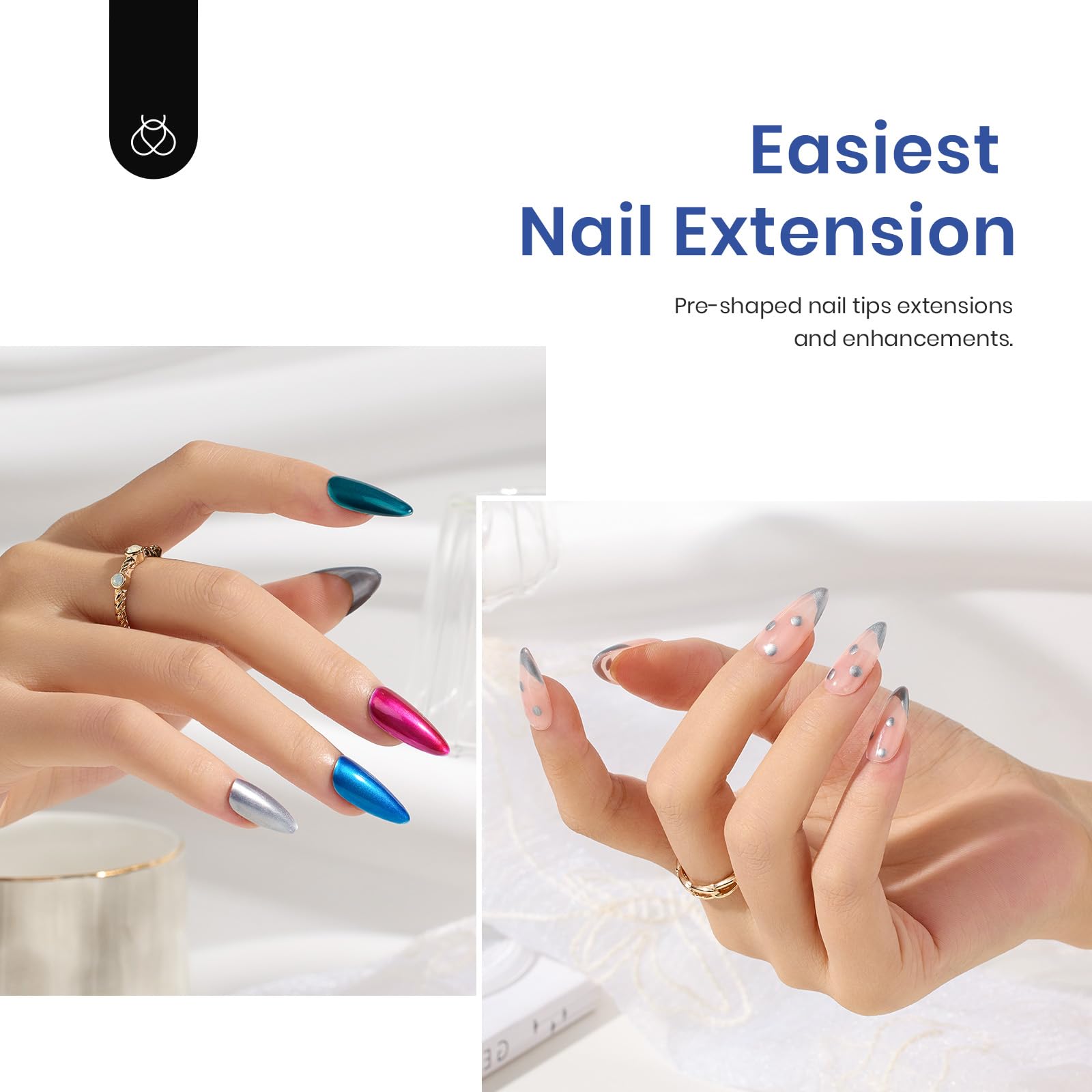 Beetles Gel Nail Kit 500 pièces d embouts d ongles PMMA ajustement précis