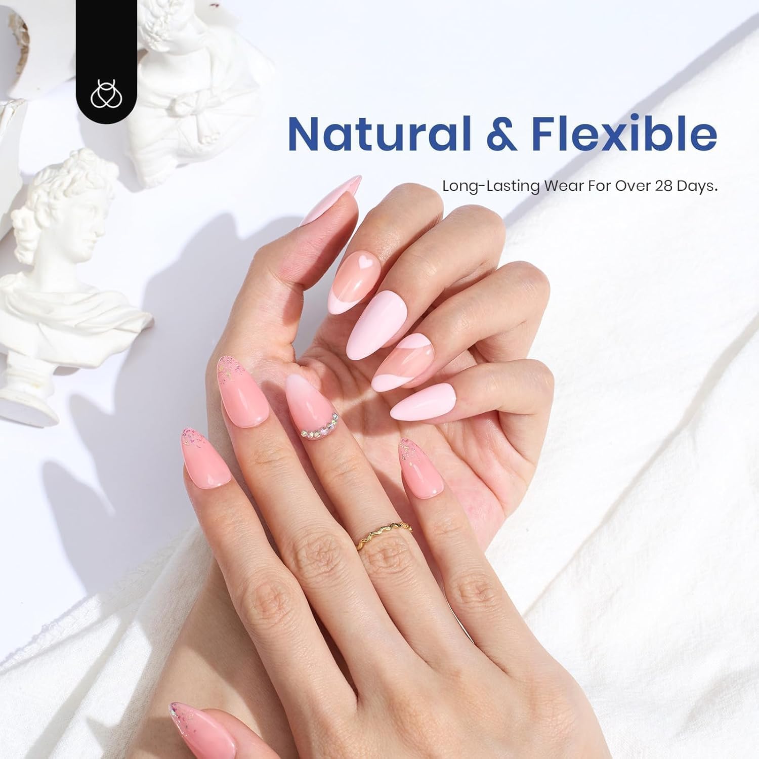 Beetles Gel Nail Kit contenant 504 extensions d’ongles pour une extension précise