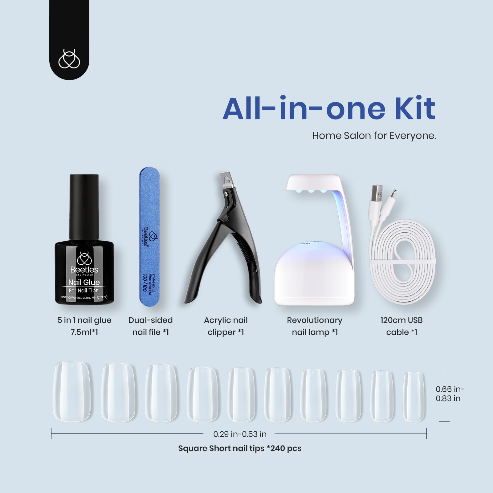 Coffret cadeau Beetles Gel Nail Kit complet pour maison