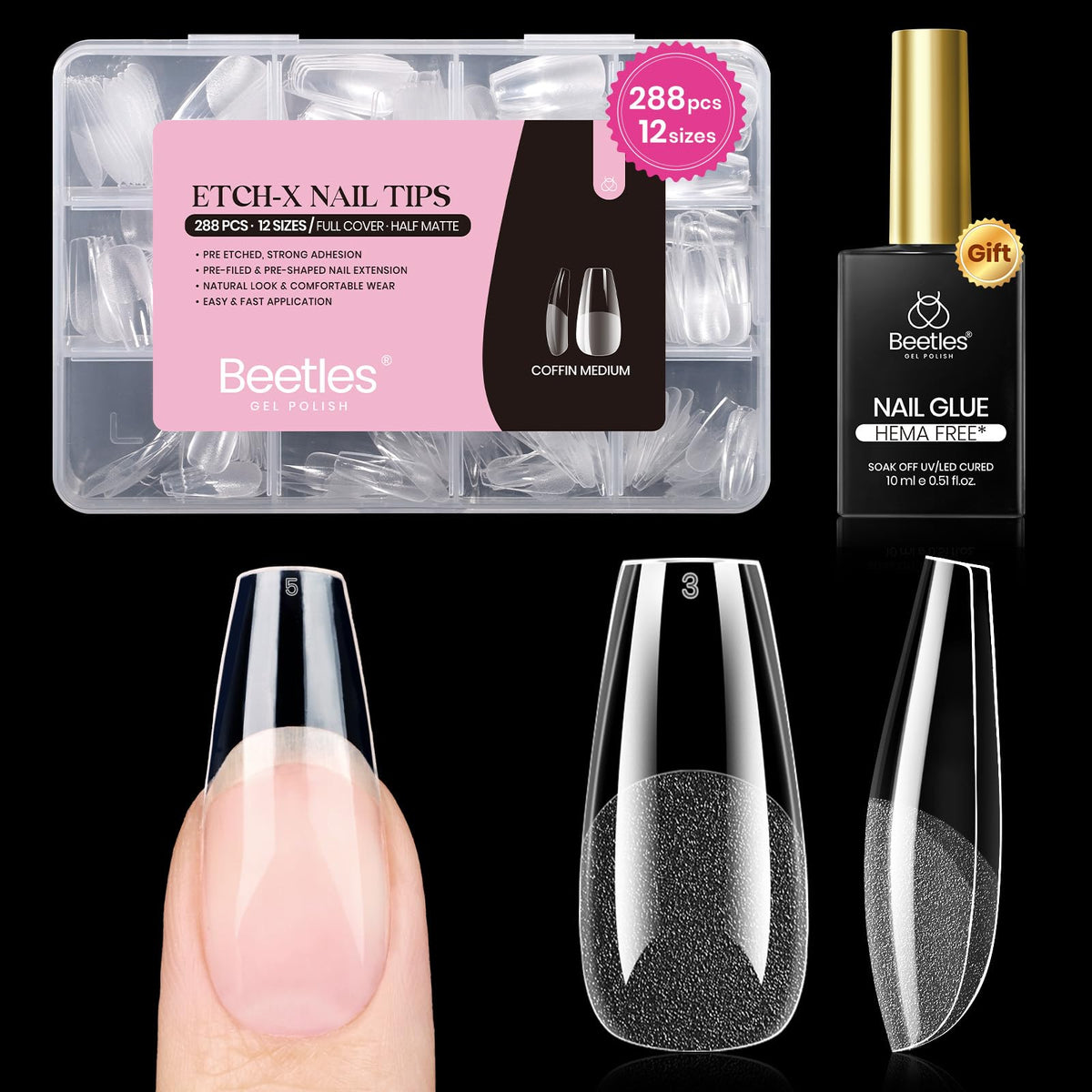 Boîte Beetles Gel Ongles Etch-X prête à l’emploi.