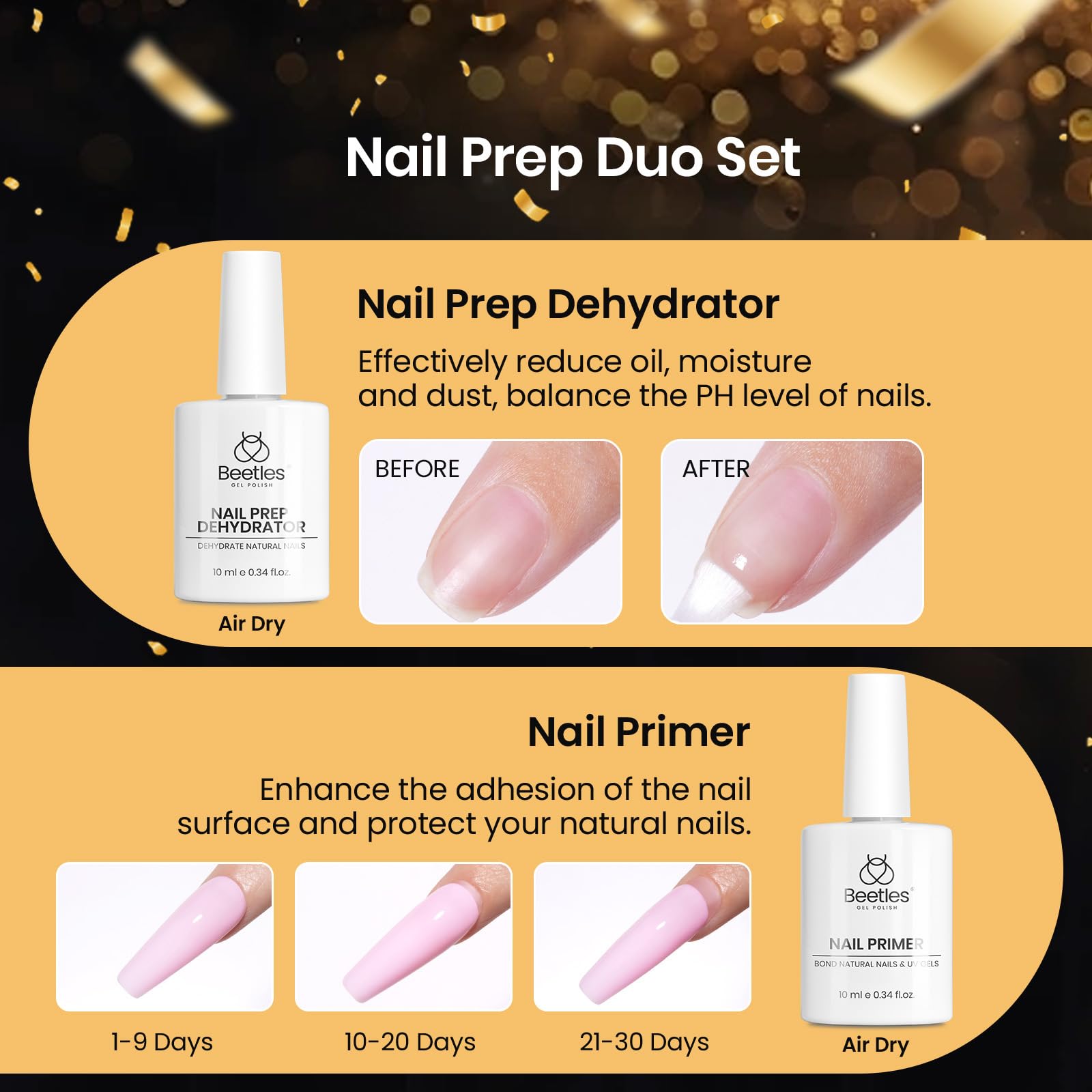 Beetles half-matte almond nail tips for secure, natural-looking extensions