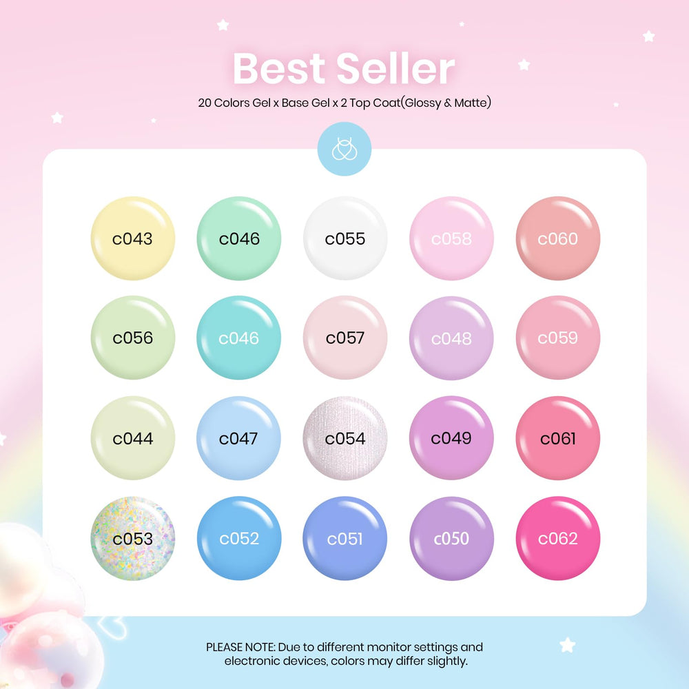 Base et Top Coat sans essuyage inclus dans le kit pour une application précise et durable.