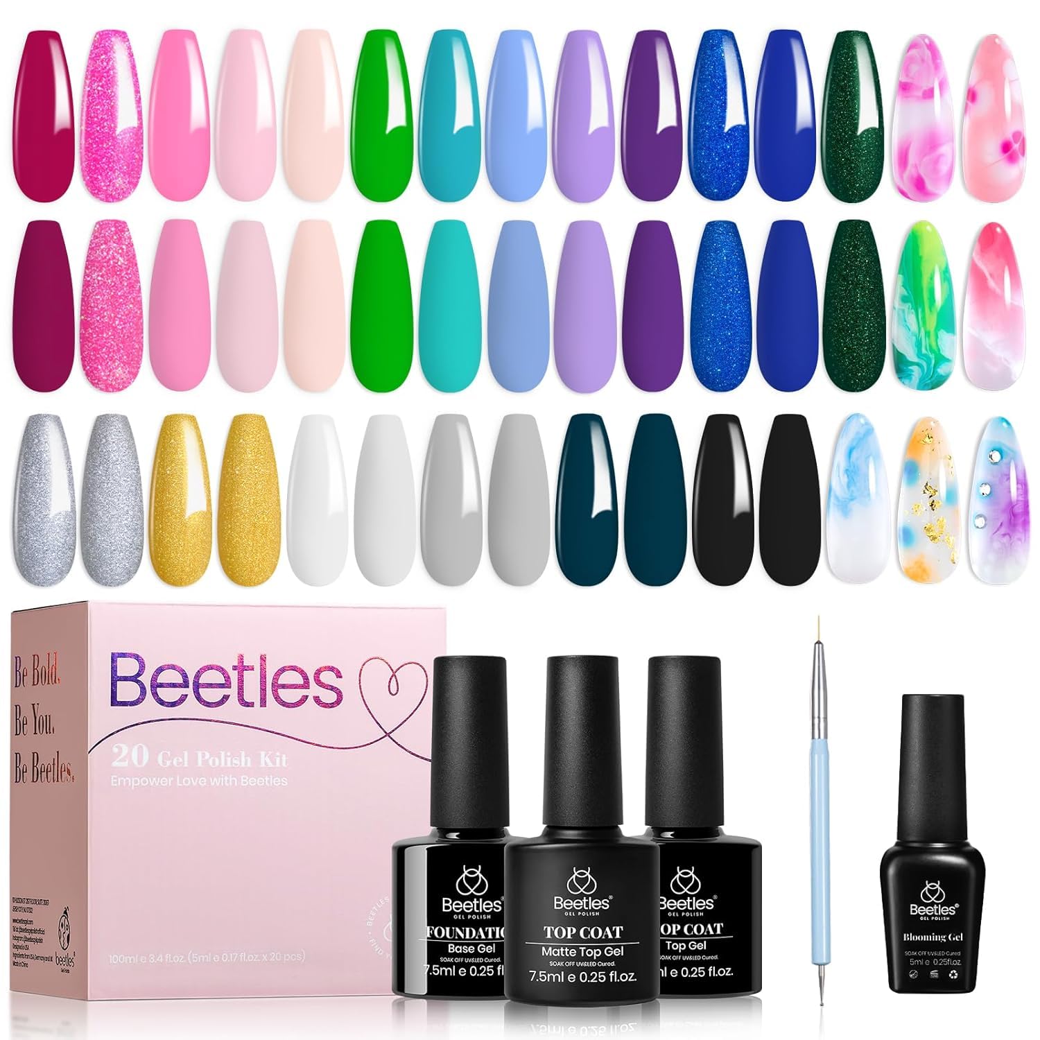 Gel Blooming Beetles inclus pour creer effet blooming sur ongles