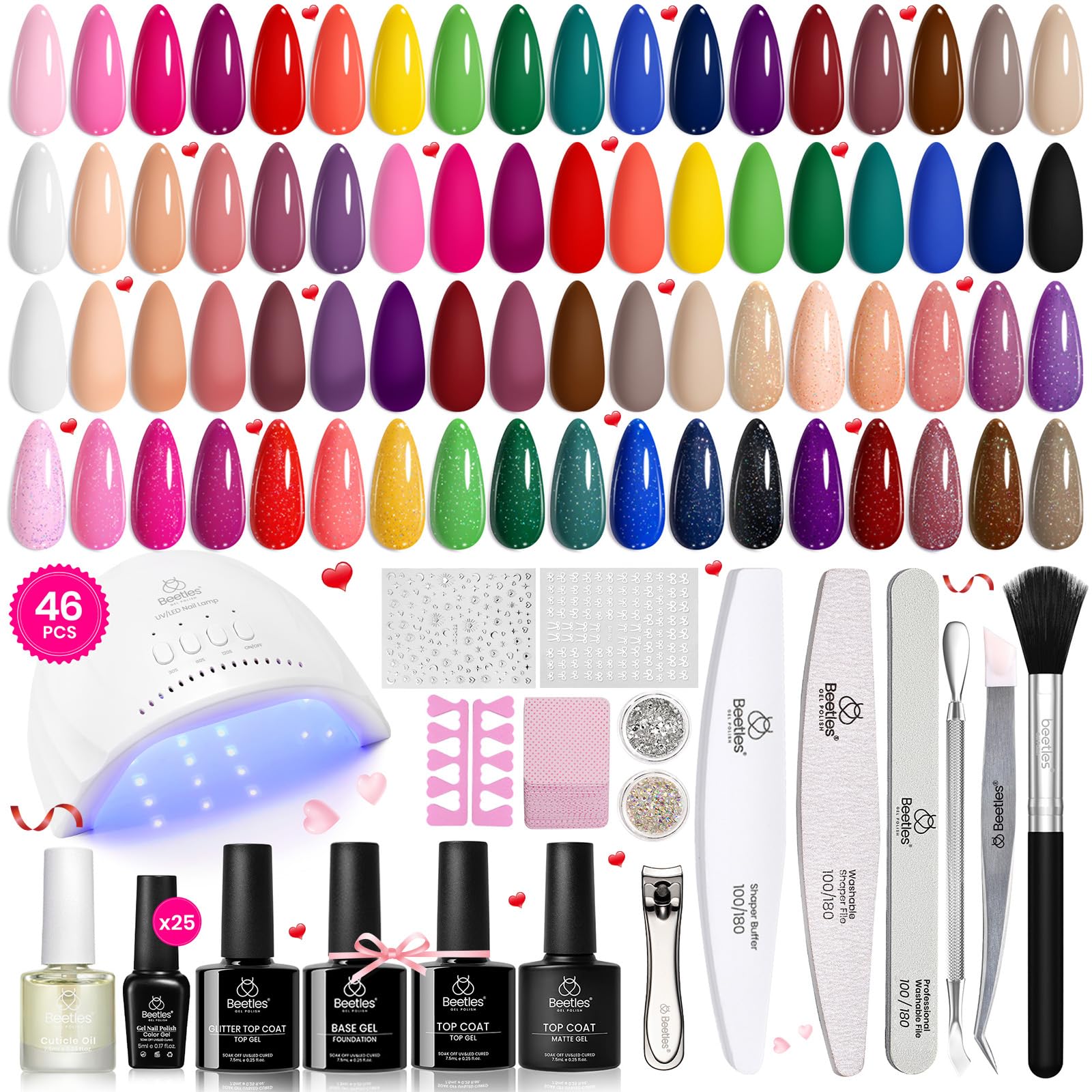 Beetles kit gel pour ongles complet prêt à l’emploi à domicile.