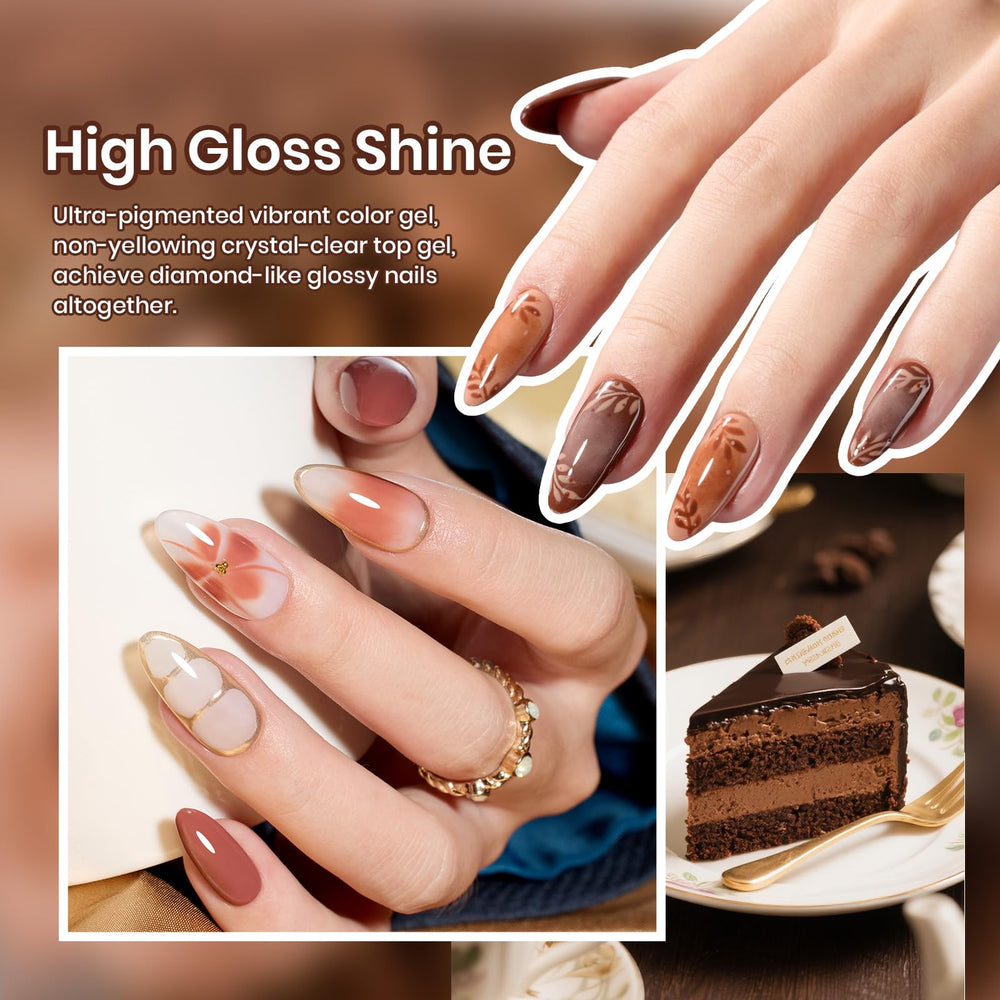 Beetles Brownie Bliss chocolat foncé: teinte chic et polyvalente.