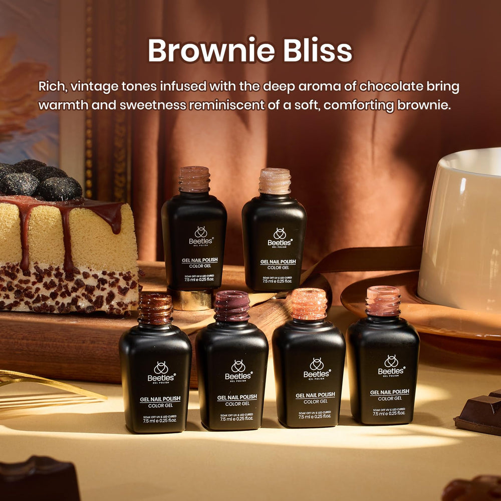 Beetles Brownie Bliss noisette: application fluide et tenue prolongée.
