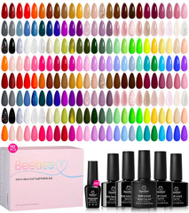 Ensemble Beetles Chroma Dreams avec 100 teintes, idéal pour varié les looks d’ongles.