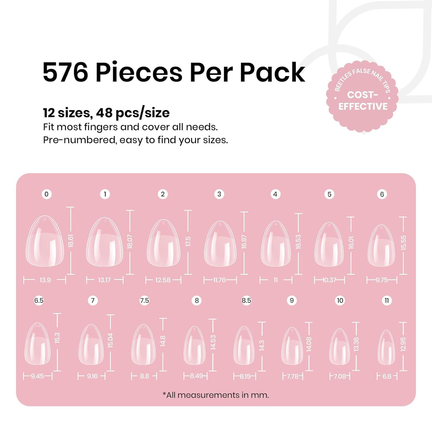 Beetles Gel Nail Tips bord fin pré-taillage pour une pose précise