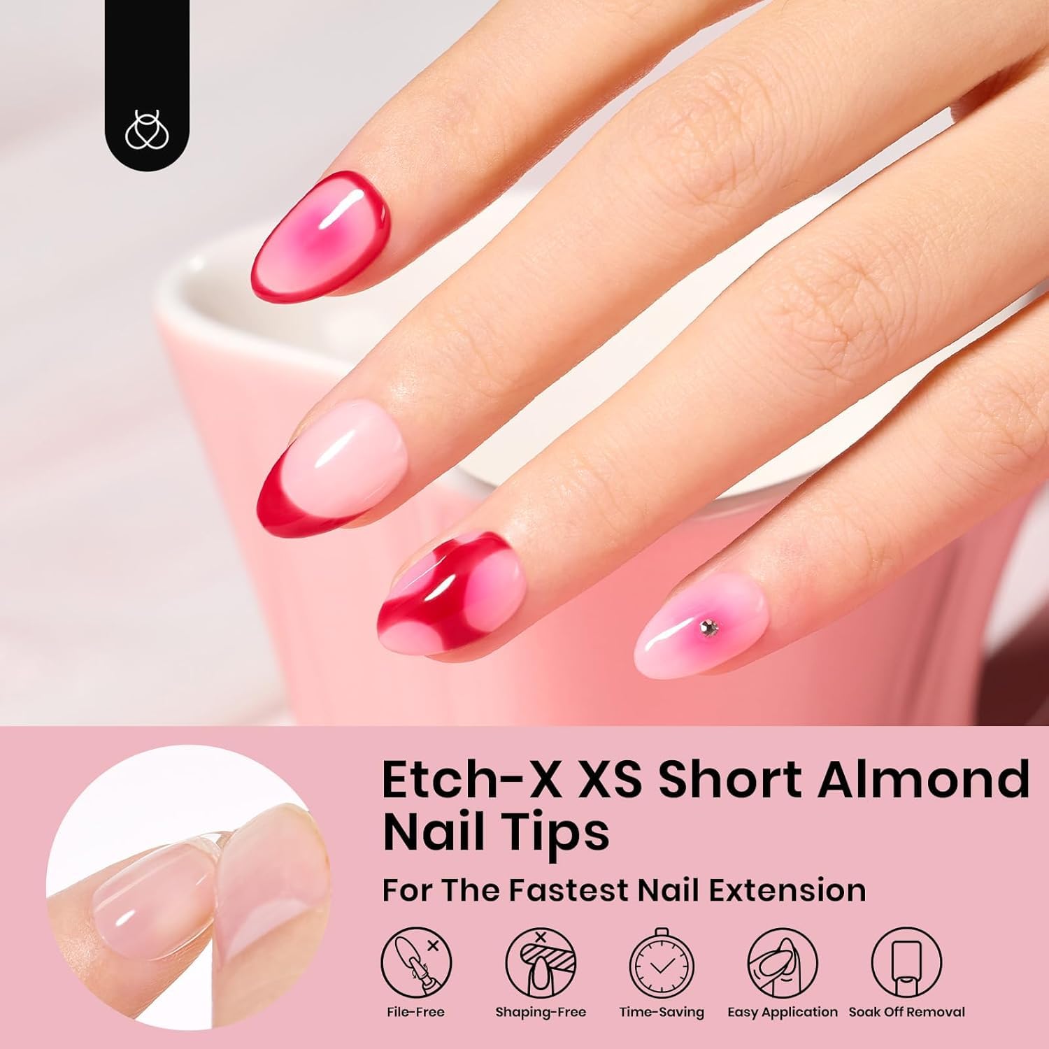 Beetles Gel Nail Tips kit complet 576 pièces et 12 tailles