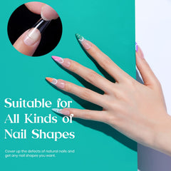 Beetles Gel Nail Tips clair, 500 pièces et 10 tailles pour tous les doigts.
