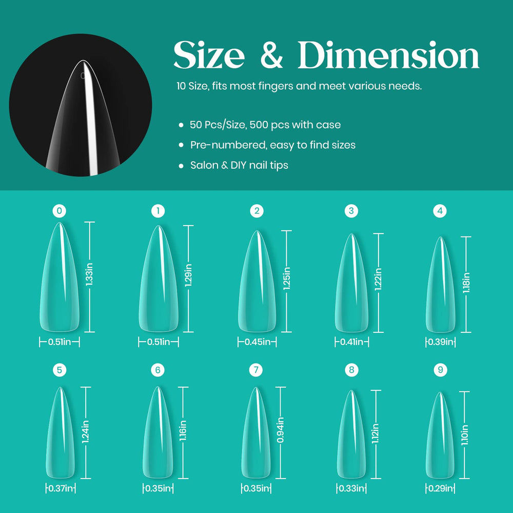 Beetles Gel Nail Tips clair, durable et resistant pour extensions qui durent.