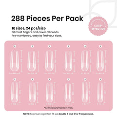 Beetles Gel Nail Tips demi-matte, intérieur prêt pour une adhérence améliorée.