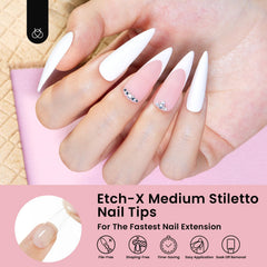 Beetles Gel Tips Etch-X half-matte full-cover finish for natural look
