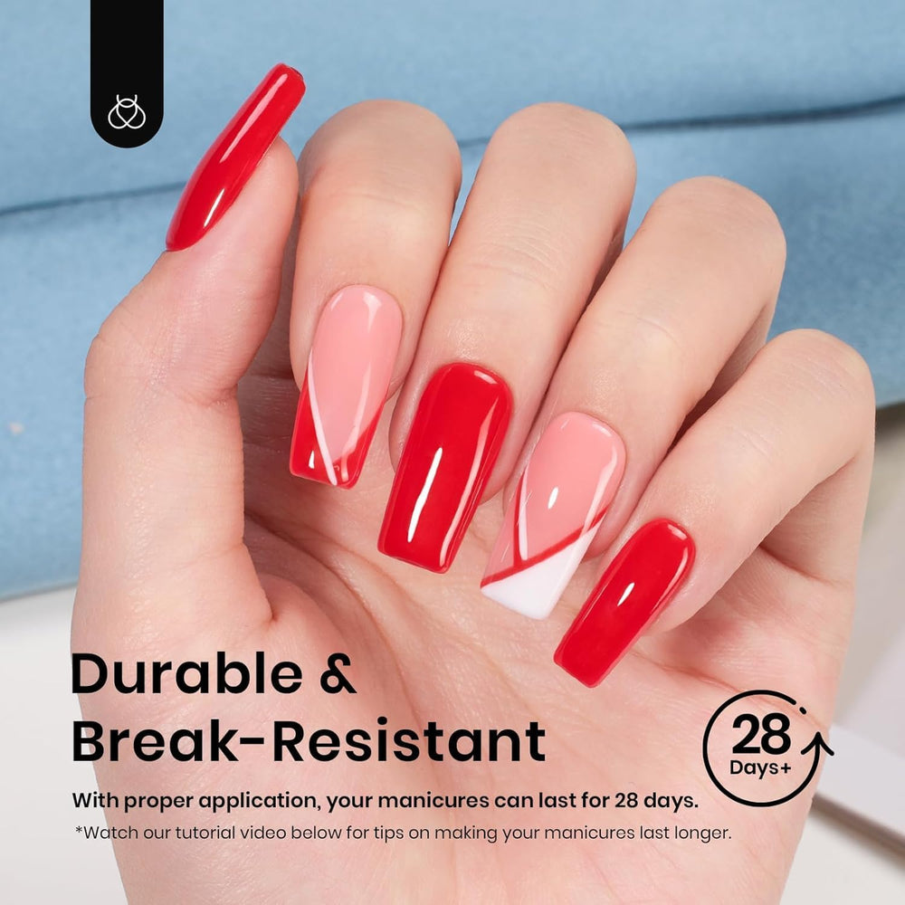 Beetles Gel Nail Tips Etch-X système carré moyen; robustesse et facilité d’utilisation.