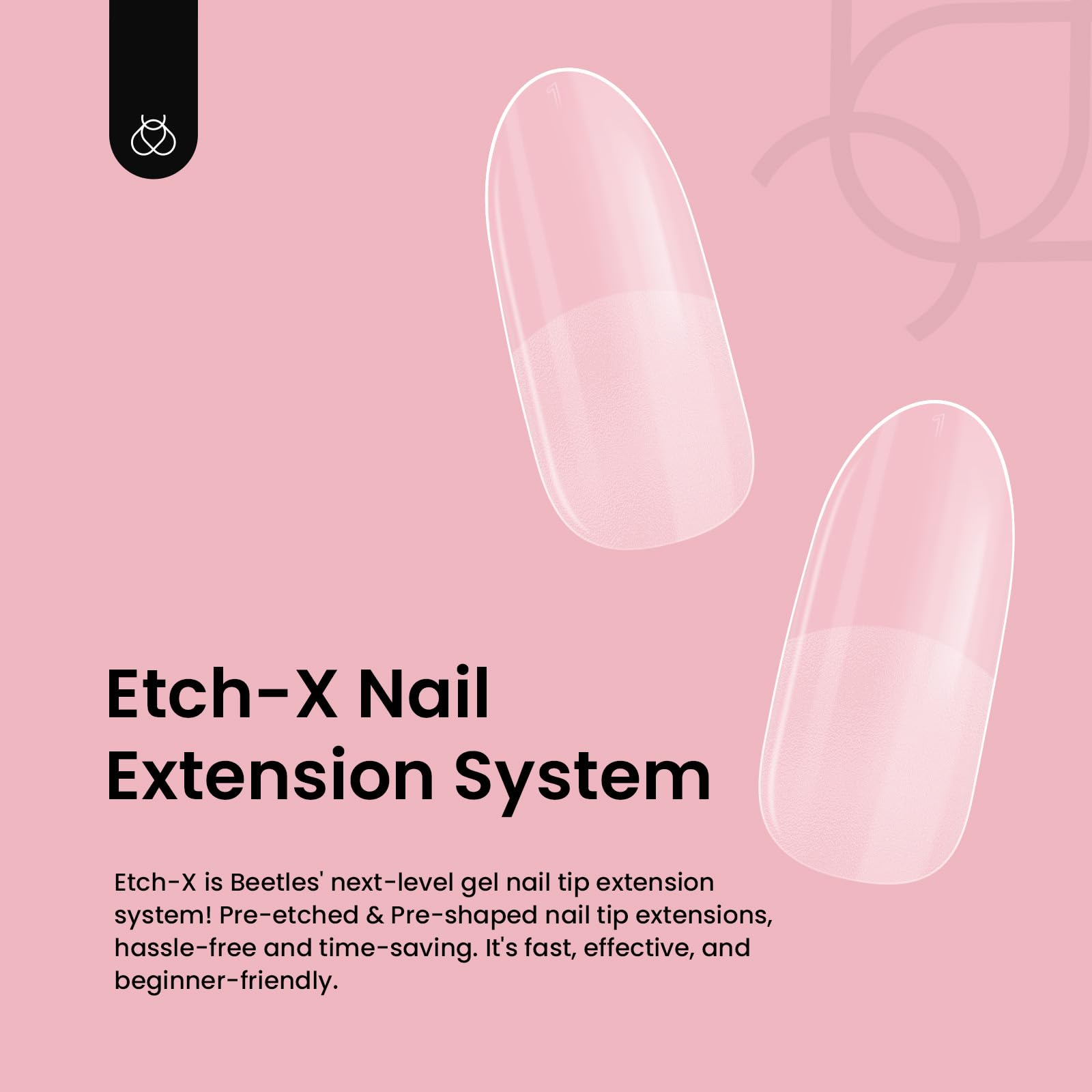 Beetles Gel Nail Tips short oval pre-shaped tips speed up salon-style manicures.