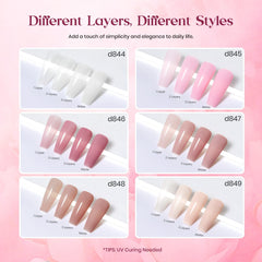 Beetles Gel Nude Rose, teinte translucide idéale pour couches progressives.