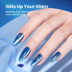 Beetles Gel Polish Bleu, durée et brillance optimales grâce à la finition brillante