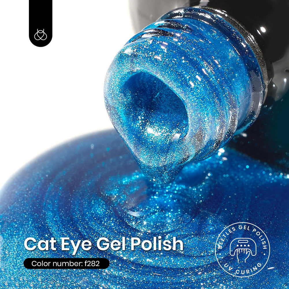 Beetles Gel Œil de Chat Bleu – effet œil de chat magnétique sur ongles.