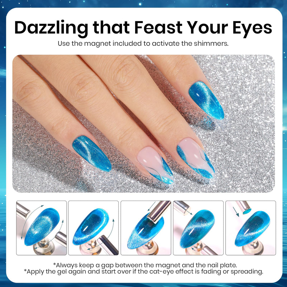 Beetles Œil de Chat Bleu – durcissement UV/LED rapide.